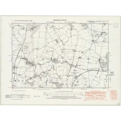 1938 Map of Hampshire & Isle of Wight XCVIII.NE, 1947 Print
