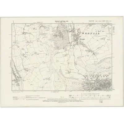 1896 Map of Hampshire & Isle of Wight XCVIII.SE, 1898 Print