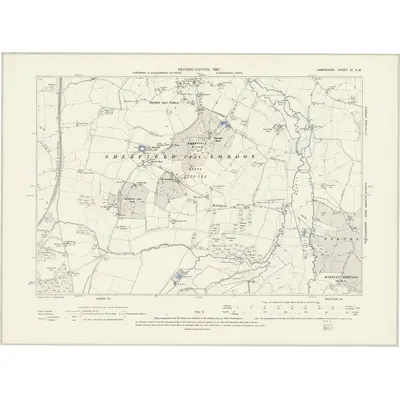 1894 Map of Hampshire & Isle of Wight XI.SW, 1897 Print