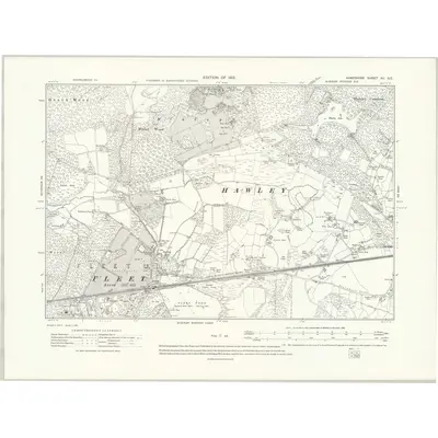 1909 Map of Hampshire & Isle of Wight XII.SE, 1912 Print