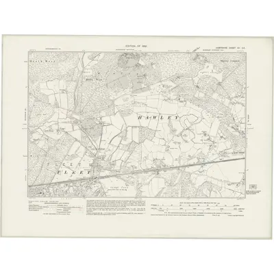 1930 Map of Hampshire & Isle of Wight XII.SE, 1932 Print