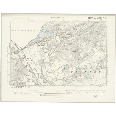 1894 Map of Hampshire & Isle of Wight XIII.NW, 1898 Print