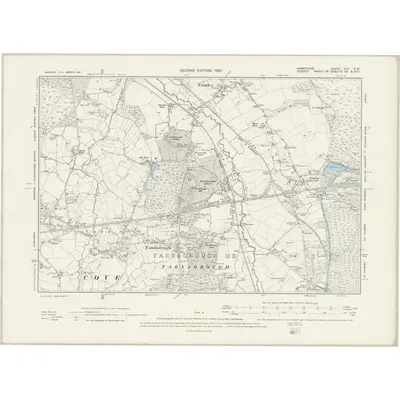 1894 Map of Hampshire & Isle of Wight XIII.SW, 1897 Print
