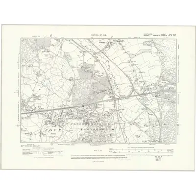 1909 Map of Hampshire & Isle of Wight XIII.SW, 1912 Print