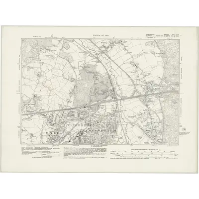 1930 Map of Hampshire & Isle of Wight XIII.SW, 1932 Print