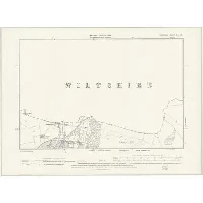 1894 Map of Hampshire & Isle of Wight XIV.SE, 1898 Print