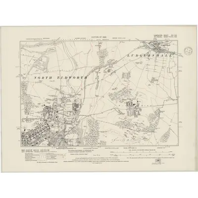 1923 Map of Hampshire & Isle of Wight XIV.SE, 1948 Print