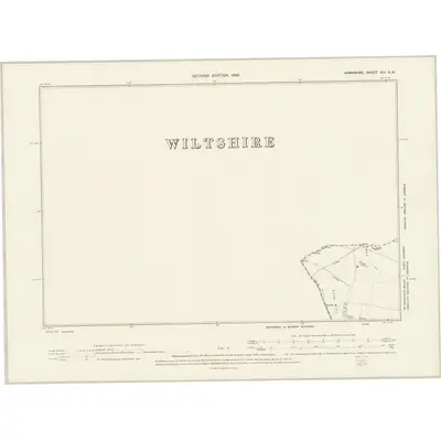 1894 Map of Hampshire & Isle of Wight XIV.SW, 1898 Print