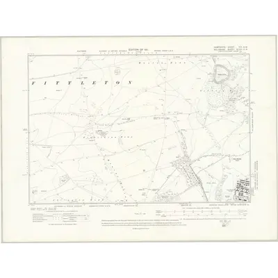 1909 Map of Hampshire & Isle of Wight XIV.SW, 1911 Print