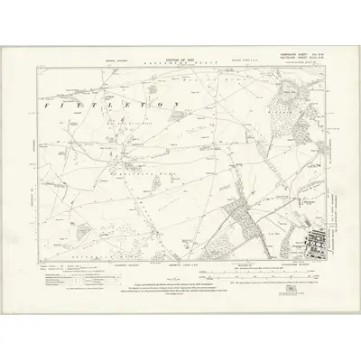 1923 Map of Hampshire & Isle of Wight XIV.SW, 1925 Print