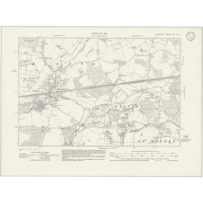 1930 Map of Hampshire & Isle of Wight XIX.NW, 1932 Print