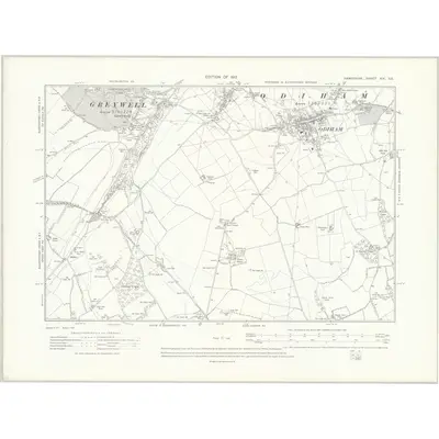 1909 Map of Hampshire & Isle of Wight XIX.SE, 1912 Print