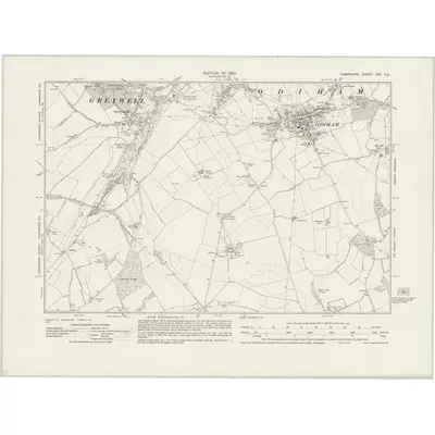 1930 Map of Hampshire & Isle of Wight XIX.SE, 1932 Print