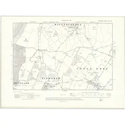1909 Map of Hampshire & Isle of Wight XIX.SW, 1912 Print