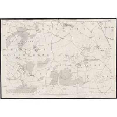 1871 Map of Hampshire & Isle of Wight XL, 1874 Print