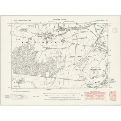 1938 Map of Hampshire & Isle of Wight XL.SE, 1946 Print