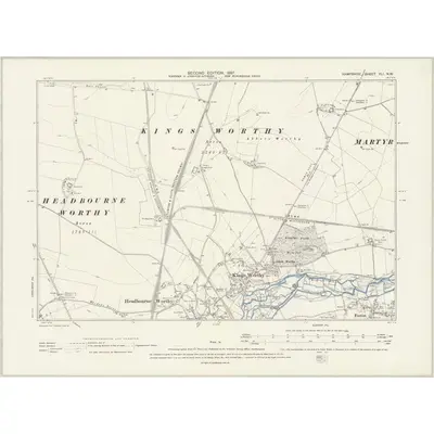 1894 Map of Hampshire & Isle of Wight XLI.NW, 1897 Print