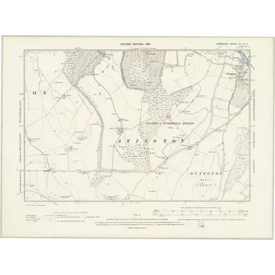 1894 Map of Hampshire & Isle of Wight XLI.SE, 1897 Print
