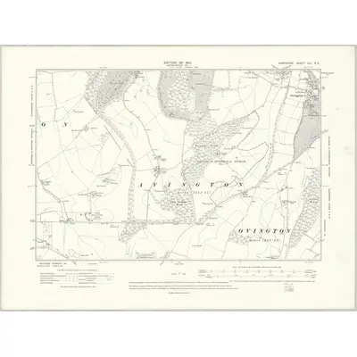 1908 Map of Hampshire & Isle of Wight XLI.SE, 1910 Print