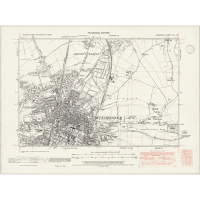 1938 Map of Hampshire & Isle of Wight XLI.SW, 1946 Print