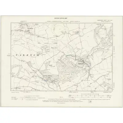 1895 Map of Hampshire & Isle of Wight XLIII.NE, 1897 Print