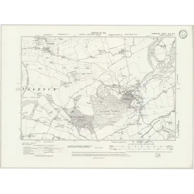 1908 Map of Hampshire & Isle of Wight XLIII.NE, 1933 Print