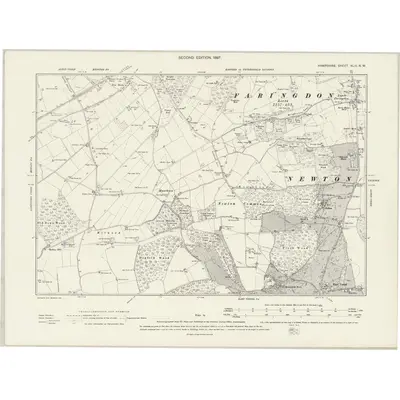 1895 Map of Hampshire & Isle of Wight XLIII.NW, 1897 Print