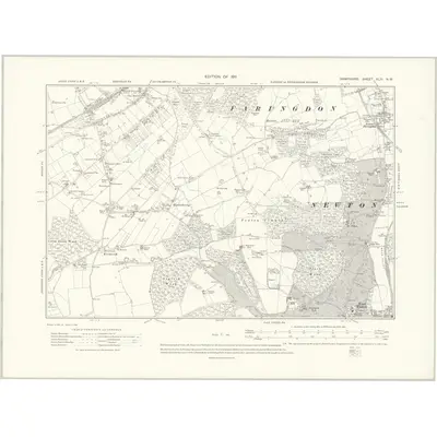 1908 Map of Hampshire & Isle of Wight XLIII.NW, 1911 Print