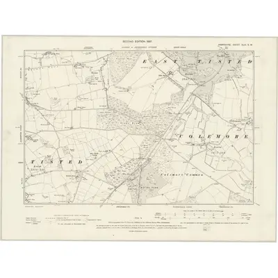 1895 Map of Hampshire & Isle of Wight XLIII.SW, 1897 Print
