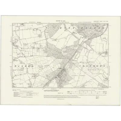 1908 Map of Hampshire & Isle of Wight XLIII.SW, 1931 Print