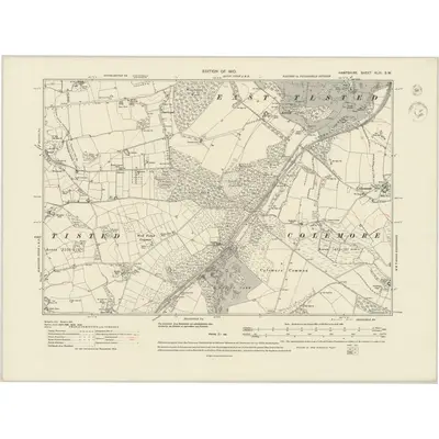1908 Map of Hampshire & Isle of Wight XLIII.SW, 1945 Print