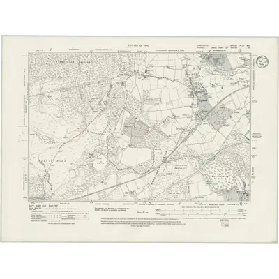 1908 Map of Hampshire & Isle of Wight XLIV.SE, 1934 Print