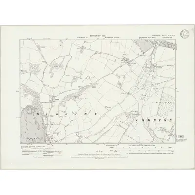 1930 Map of Hampshire & Isle of Wight XLIX.NE, 1933 Print