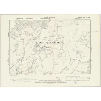 1894 Map of Hampshire & Isle of Wight XLIX.NW, 1897 Print