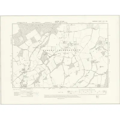 1908 Map of Hampshire & Isle of Wight XLIX.NW, 1910 Print