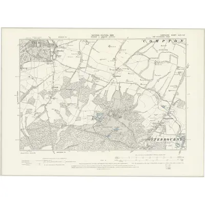 1895 Map of Hampshire & Isle of Wight XLIX.SE, 1898 Print