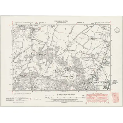 1938 Map of Hampshire & Isle of Wight XLIX.SE, 1946 Print