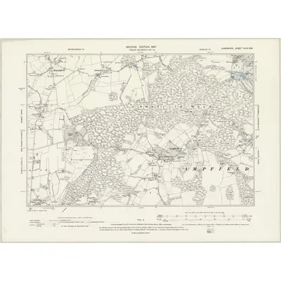1895 Map of Hampshire & Isle of Wight XLIX.SW, 1897 Print