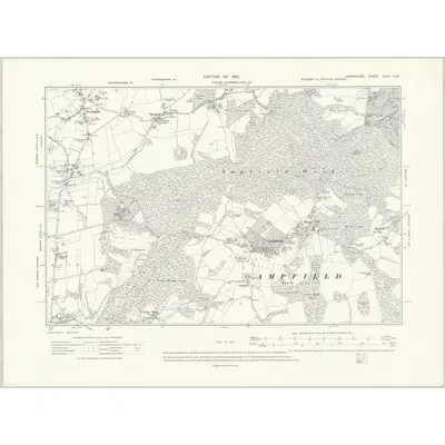 1908 Map of Hampshire & Isle of Wight XLIX.SW, 1910 Print