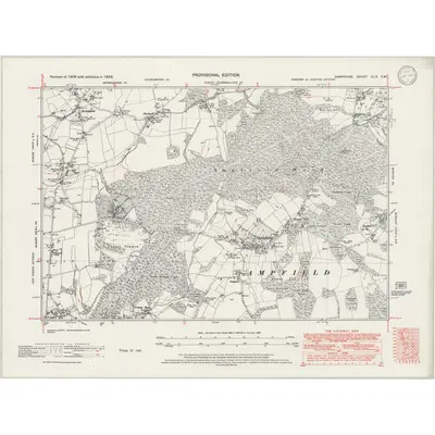 1938 Map of Hampshire & Isle of Wight XLIX.SW, 1946 Print