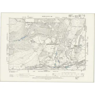 1895 Map of Hampshire & Isle of Wight XLV.NW, 1898 Print
