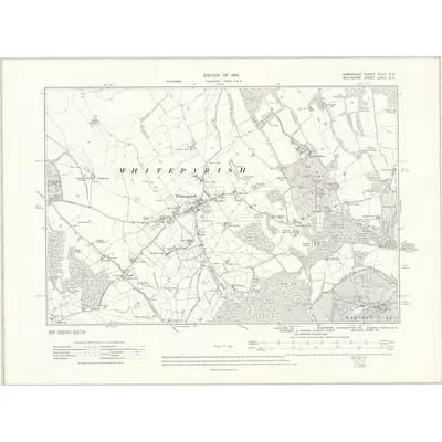 1908 Map of Hampshire & Isle of Wight XLVII.SE, 1910 Print