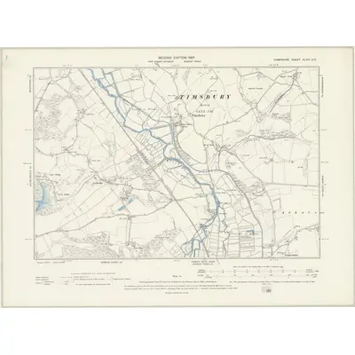 1894 Map of Hampshire & Isle of Wight XLVIII.SE, 1897 Print