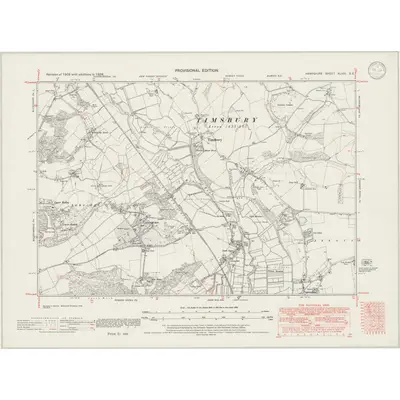 1938 Map of Hampshire & Isle of Wight XLVIII.SE, 1946 Print