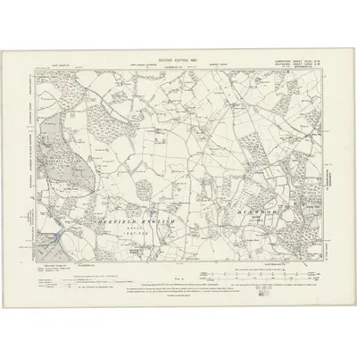 1895 Map of Hampshire & Isle of Wight XLVIII.SW, 1897 Print