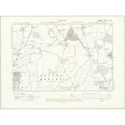 1909 Map of Hampshire & Isle of Wight XV.SE, 1911 Print