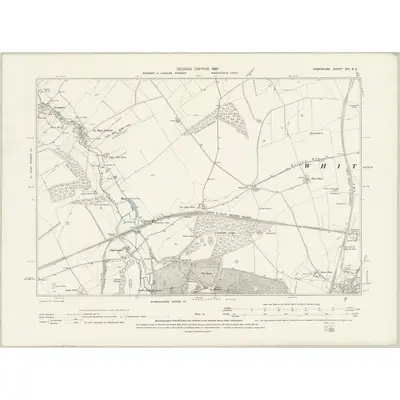1894 Map of Hampshire & Isle of Wight XVI.SE, 1897 Print