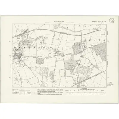 1930 Map of Hampshire & Isle of Wight XVII.SE, 1932 Print