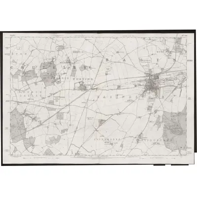 1872 Map of Hampshire & Isle of Wight XVIII, 1877 Print