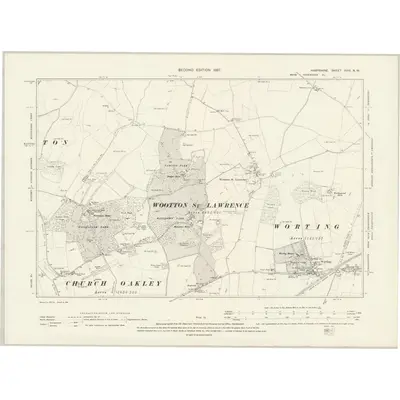 1894 Map of Hampshire & Isle of Wight XVIII.NW, 1897 Print